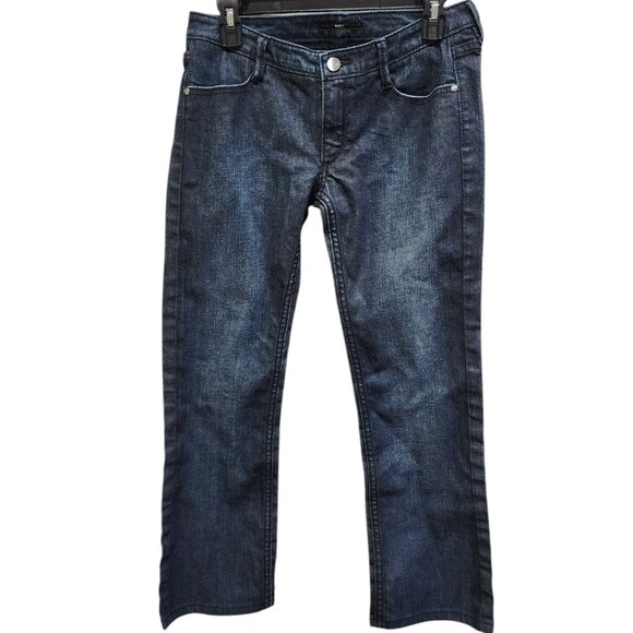 Hugo Boss Women's Embellished Slim Fit Jeans, Size 28/32, Dark Wash Denim - Picture 1 of 14